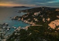 Scenic Sardinia island landscape. Italy sea Ã¢â¬â¹Ã¢â¬â¹coast with azure clear water. Royalty Free Stock Photo